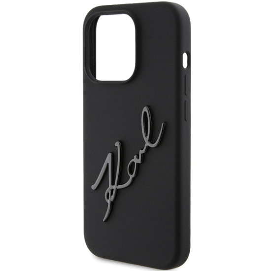 Karl Lagerfeld KLHCP15LSKSBMCK iPhone 15 Pro 6.1" czarny/black hardcase Silicone Karl Script