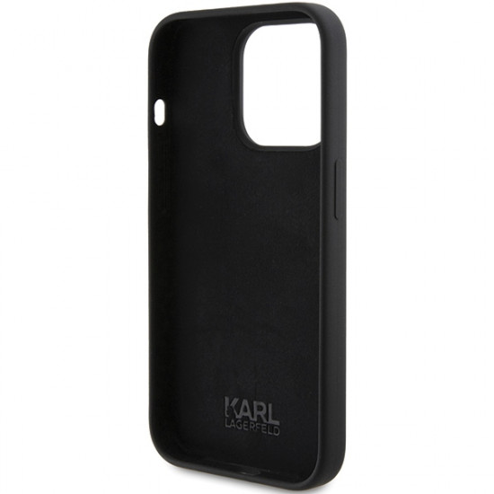 Karl Lagerfeld KLHCP15LSKSBMCK iPhone 15 Pro 6.1" czarny/black hardcase Silicone Karl Script