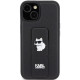 Karl Lagerfeld KLHCP15SGSACHPK iPhone 15 6.1" czarny/black hardcase Gripstand Saffiano Choupette Pins