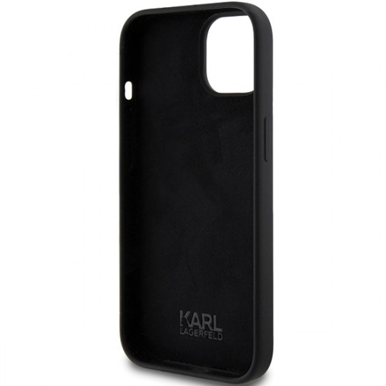 Karl Lagerfeld KLHCP15SSKSBMCK iPhone 15 6.1" czarny/black hardcase Silicone Karl Script