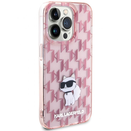 Karl Lagerfeld KLHCP15XHNCMKLP iPhone 15 Pro Max 6.7" różowy/pink hardcase Monogram Choupette