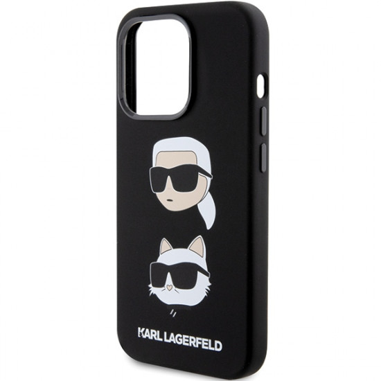 Karl Lagerfeld KLHCP15XSDHKCNK iPhone 15 Pro Max 6.7" czarny/black Silicone Karl&Choupette Head