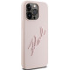 Karl Lagerfeld KLHCP15XSKSBMCP iPhone 15 Pro Max 6.7" różowy/pink hardcase Silicone Karl Script