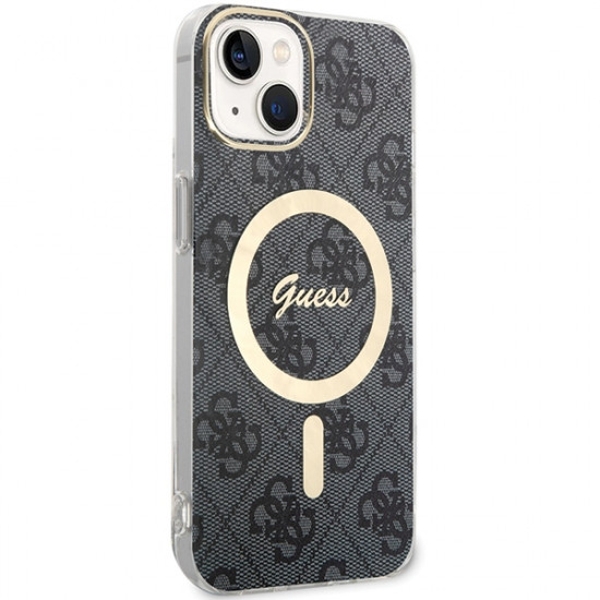 Guess GUHMP15SH4STK iPhone 15 6.1" czarny/black hardcase IML 4G MagSafe