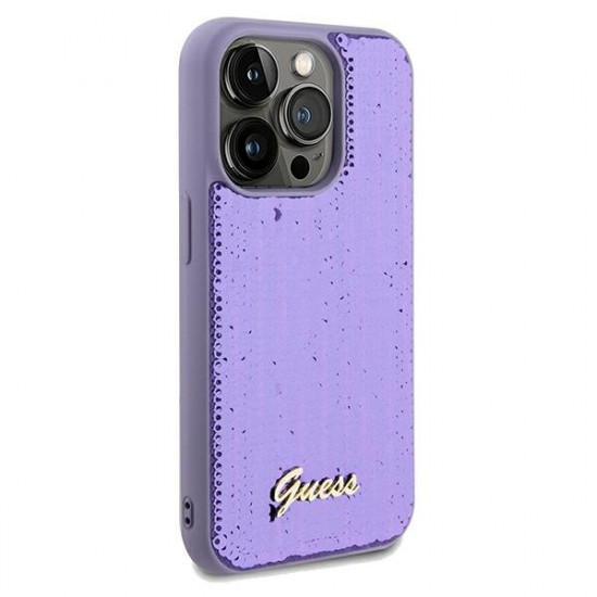 Guess GUHCP13XPSFDGSU iPhone 13 Pro Max 6.7" fioletowy/purple hardcase Sequin Script Metal