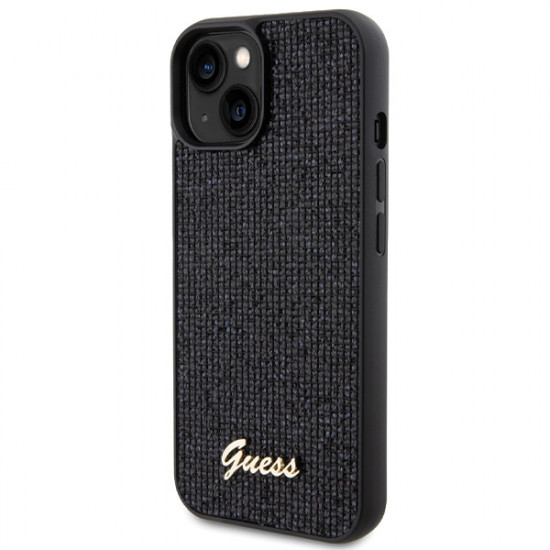Guess GUHCP14SPMSDGSK iPhone 14 / 15 / 13 6.1" czarny/black hardcase Disco Metal Script Guess GUHCP14SPMSDGSK iPhone 14 / 15 / 13 6.1" czarny/black hardcase Disco Metal Script