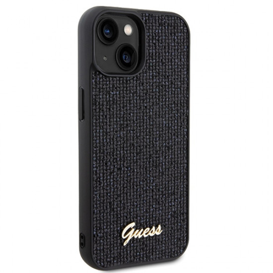 Guess GUHCP14SPMSDGSK iPhone 14 / 15 / 13 6.1" czarny/black hardcase Disco Metal Script Guess GUHCP14SPMSDGSK iPhone 14 / 15 / 13 6.1" czarny/black hardcase Disco Metal Script