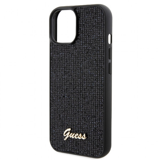 Guess GUHCP14SPMSDGSK iPhone 14 / 15 / 13 6.1" czarny/black hardcase Disco Metal Script Guess GUHCP14SPMSDGSK iPhone 14 / 15 / 13 6.1" czarny/black hardcase Disco Metal Script