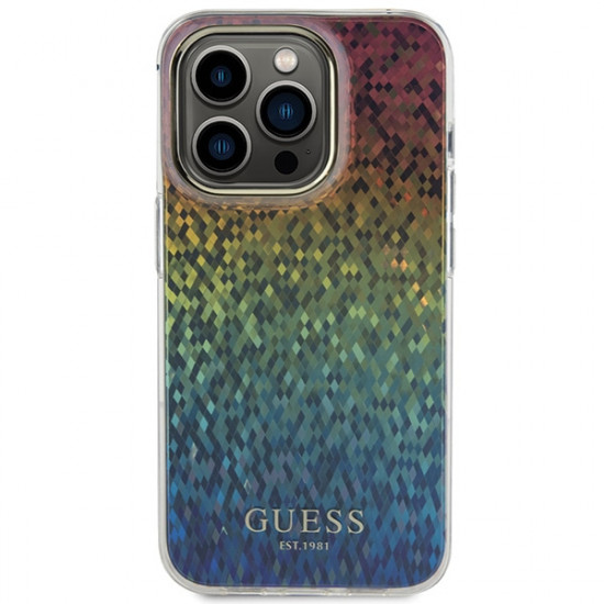 Guess GUHCP14XHDECMI iPhone 14 Pro Max 6.7" wielokolorowy hardcase IML Faceted Mirror Disco Iridescent