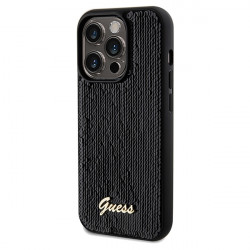 Guess GUHCP14XPSFDGSK iPhone 14 Pro Max 6.7" czarny/black hardcase Sequin Script Metal Guess GUHCP14XPSFDGSK iPhone 14 Pro Max 6.7" czarny/black hardcase Sequin Script Metal