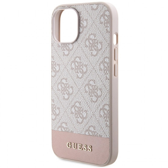 Guess GUHCP15SG4GLPI iPhone 15 / 14 / 13 6.1" różowy/pink hard case 4G Stripe Collection