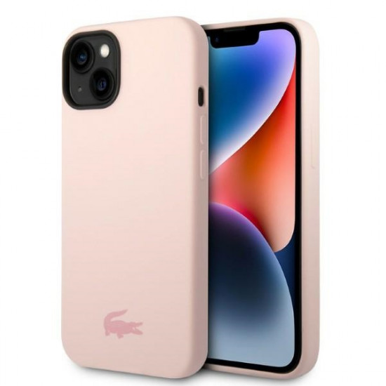 Lacoste LCHCP14SSI iPhone 14 6,1" light pink hardcase Silicone Lacoste LCHCP14SSI iPhone 14 6,1" light pink hardcase Silicone