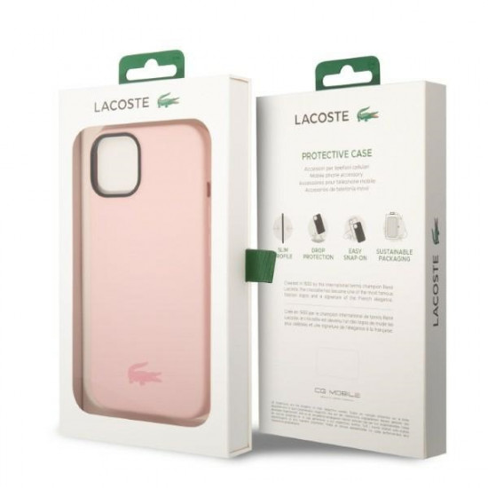 Lacoste LCHCP14SSI iPhone 14 6,1" light pink hardcase Silicone Lacoste LCHCP14SSI iPhone 14 6,1" light pink hardcase Silicone