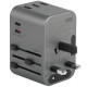 ENERGEA Travel World Adapter 4w1 US/UA/EU/UK 3xUSB-A, 2xUSB-C, PD35W, PPS35W, QC3.0 gunmetal