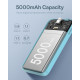 Baseus powerbank 5000mAh 20W with inductive charging + USB-C cable (20V/3A) blue