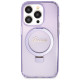 Guess GUHMP13LHRSGSU iPhone 13 Pro / 13 6.1" purple hardcase Ring Stand Script Glitter MagSafe