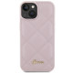 Guess GUHCP15SPSQSQSP iPhone 15 6.1" pink hardcase Quilted Metal Logo