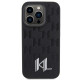 Karl Lagerfeld KLHCP15LPKLPKLK iPhone 15 Pro 6.1" black hardcase Leather Monogram Hot Stamp Metal Logo Karl Lagerfeld KLHCP15LPKLPKLK iPhone 15 Pro 6.1" black hardcase Leather Monogram Hot Stamp Metal Logo