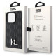 Karl Lagerfeld KLHCP15LPKLPKLK iPhone 15 Pro 6.1" black hardcase Leather Monogram Hot Stamp Metal Logo Karl Lagerfeld KLHCP15LPKLPKLK iPhone 15 Pro 6.1" black hardcase Leather Monogram Hot Stamp Metal Logo