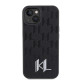 Karl Lagerfeld KLHCP15SPKLPKLK iPhone 15 6.1" black hardcase Leather Monogram Hot Stamp Metal Logo