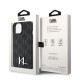 Karl Lagerfeld KLHCP15SPKLPKLK iPhone 15 6.1" black hardcase Leather Monogram Hot Stamp Metal Logo