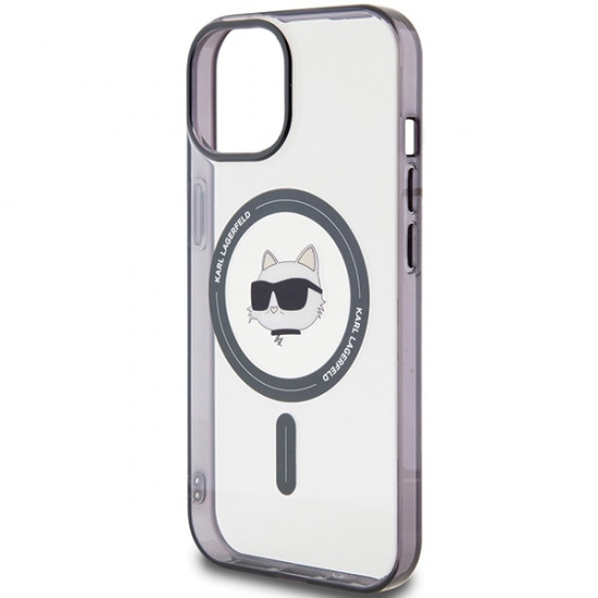 Karl Lagerfeld KLHMP15MHCHNOTK iPhone 15 Plus / 14 Plus 6.7" transparent hardcase IML Choupettes Head MagSafe