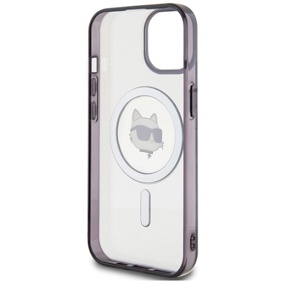 Karl Lagerfeld KLHMP15MHCHNOTK iPhone 15 Plus / 14 Plus 6.7" transparent hardcase IML Choupettes Head MagSafe