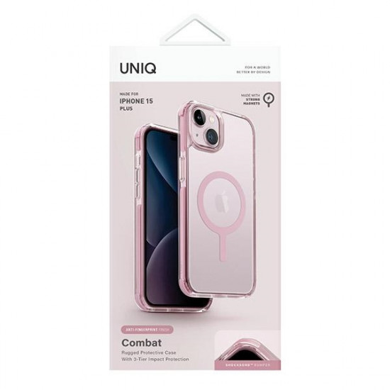 UNIQ Combat Apple iPhone 15 Plus / 14 Plus MagClick Charging baby pink