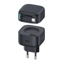 USAMS US-CC202 wall charger USB-C + USB-C cable PD QC 35W black