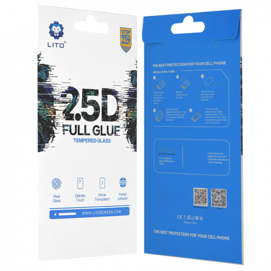 Lito 2.5D FullGlue Glass Iphone 14 Pro Max Black Lito 2.5D FullGlue Glass Iphone 14 Pro Max Black