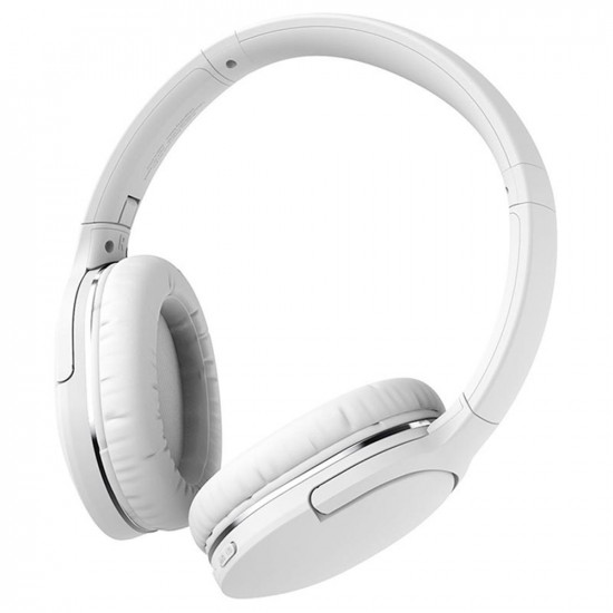 Baseus  Wireless Headphones Encok D02 Pro (NGTD010302)  Over Ear Design, Noise Reduction, Bluetooth V5.3  White