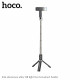 Hoco  Selfie Stick (K16)  Stable, BT 4.0, with Wireless Bluetooth Remote Controller and Light, 80cm  Black