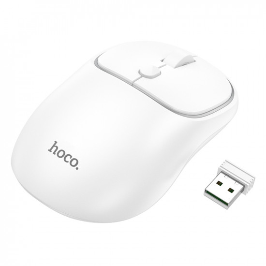 Hoco  Wireless Mouse Royal (GM25)  Four Button Dual Mode Business 2.4G, 1600 DPI  Space White