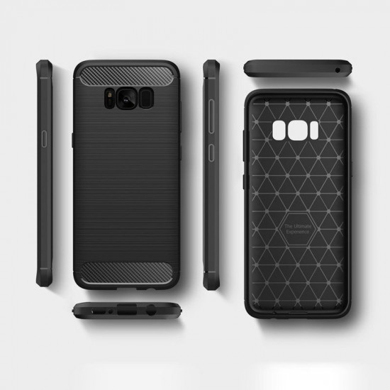 Techsuit  Carbon Silicone  Samsung Galaxy S8 Plus  Black