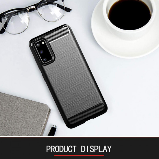 Techsuit Carbon Silicone Samsung Galaxy S20 4G / S20 5G Black Techsuit Carbon Silicone Samsung Galaxy S20 4G / S20 5G Black
