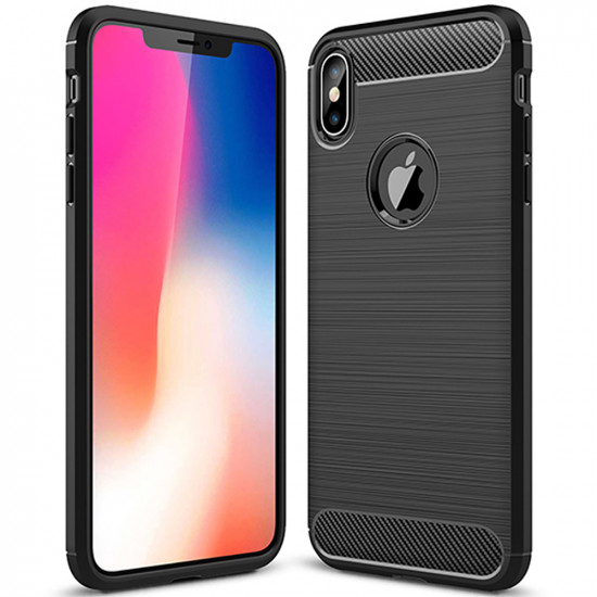 Techsuit  Carbon Silicone  iPhone XS Max  Black