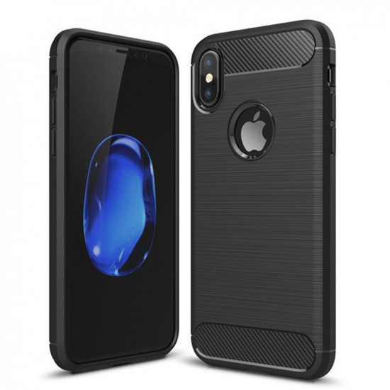 Techsuit  Carbon Silicone  iPhone X / XS  Black