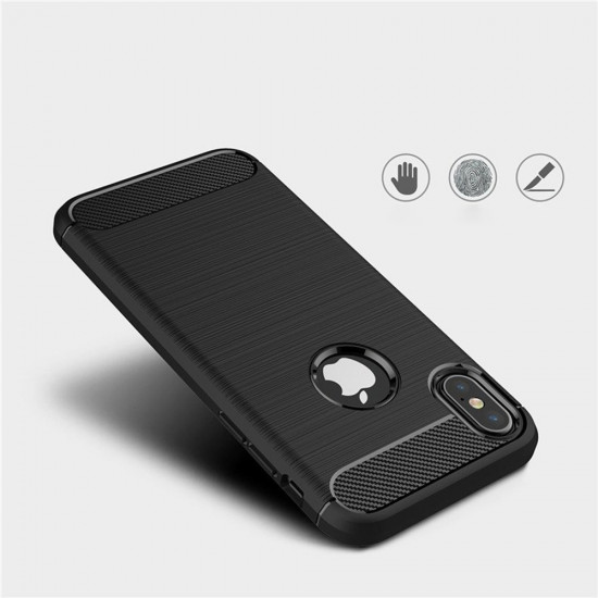 Techsuit  Carbon Silicone  iPhone X / XS  Black