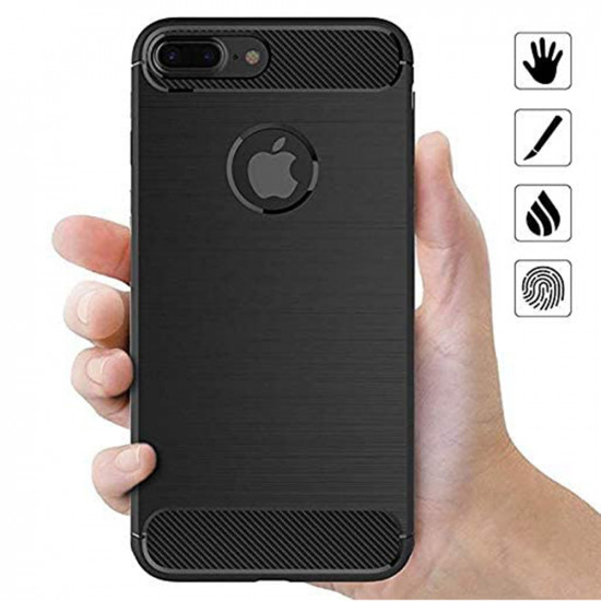 Techsuit  Carbon Silicone  iPhone 8 Plus  Black