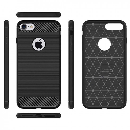 Techsuit  Carbon Silicone  iPhone 8 Plus  Black