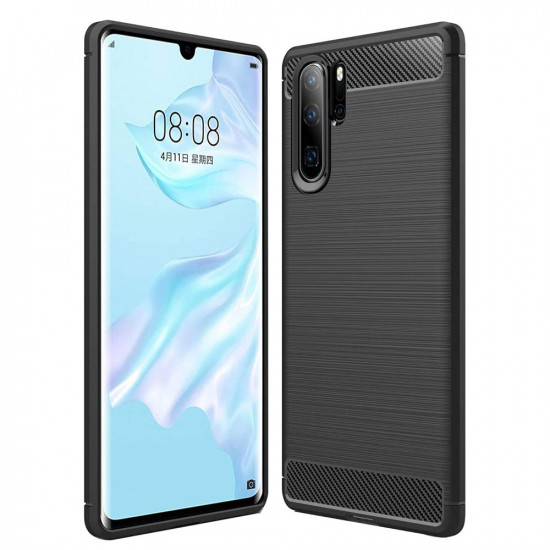 Techsuit  Carbon Silicone  Huawei P30 Pro / P30 Pro New Edition  Black