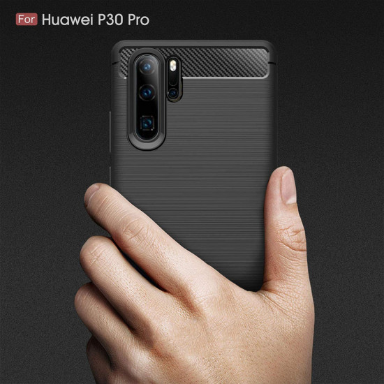 Techsuit  Carbon Silicone  Huawei P30 Pro / P30 Pro New Edition  Black