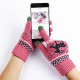 Techsuit  Touchscreen Gloves Raindeer (ST0002)  Wool  Dark Pink