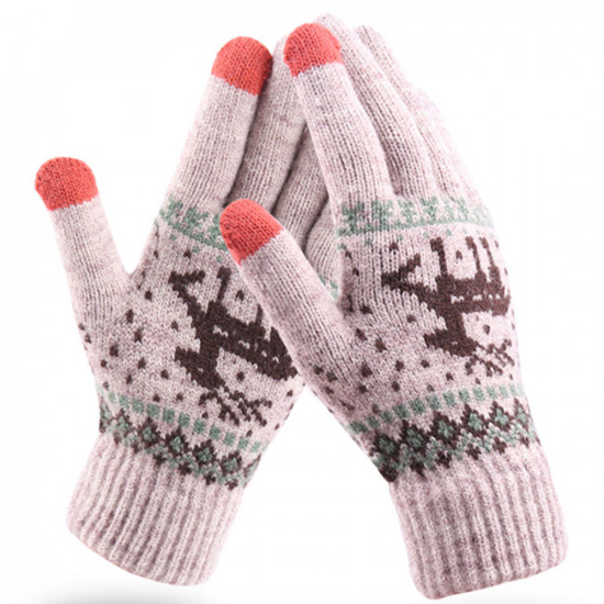 Techsuit  Touchscreen Gloves Raindeer (ST0002)  Wool  Khaki