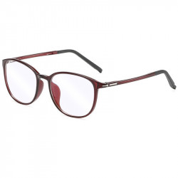 Techsuit  Anti Blue Light Glasses Reflex PC (F2822)  Round  Wine Red