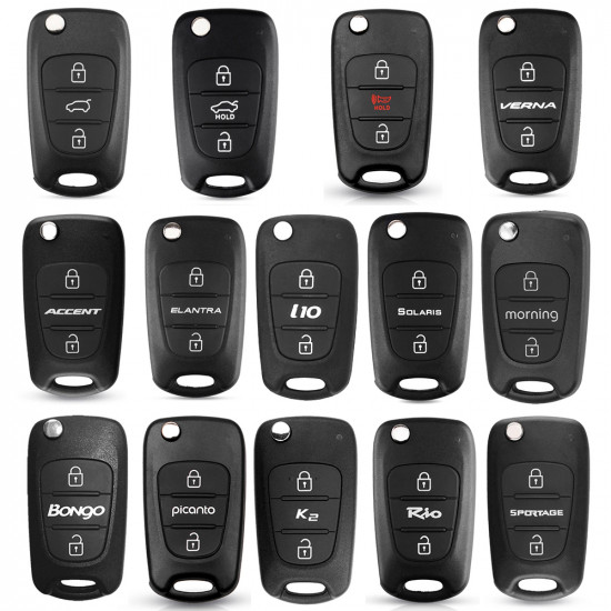 Techsuit  Car Key Case (2003.04)  Hyundai Elantra/Kia Picanto  Black