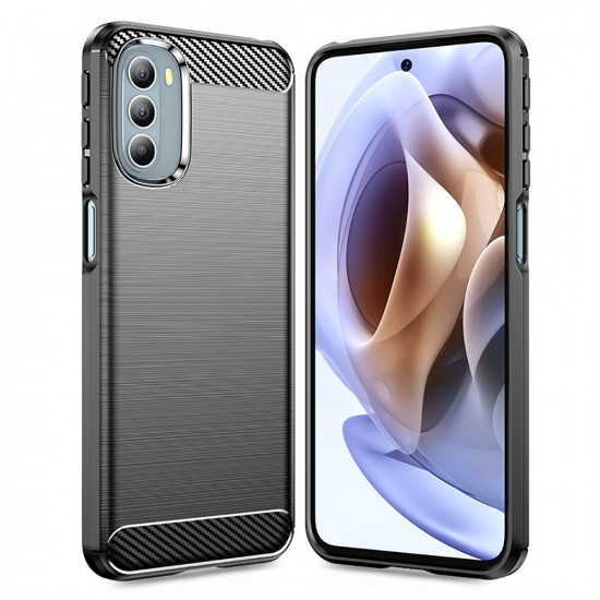 Techsuit Carbon Silicone Motorola Moto G31 4G / Moto G41 4G Black Techsuit Carbon Silicone Motorola Moto G31 4G / Moto G41 4G Black