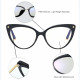 Techsuit  Anti Blue Light Glasses Reflex TR90 (F93308)  Cat Eye  Leopard