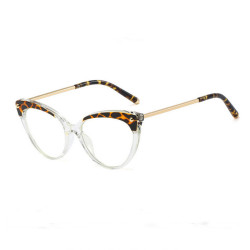 Techsuit  Anti Blue Light Glasses Reflex TR90 (F93308)  Cat Eye  Clear / Leopard