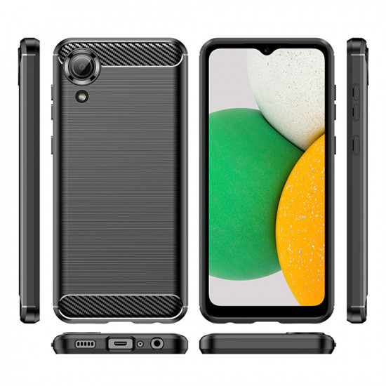 Techsuit  Carbon Silicone  Samsung Galaxy A03 Core  Black